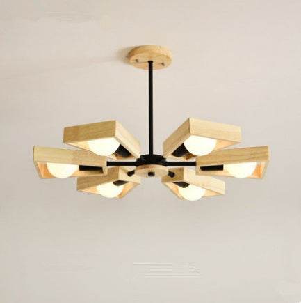 Solid wood chandelier