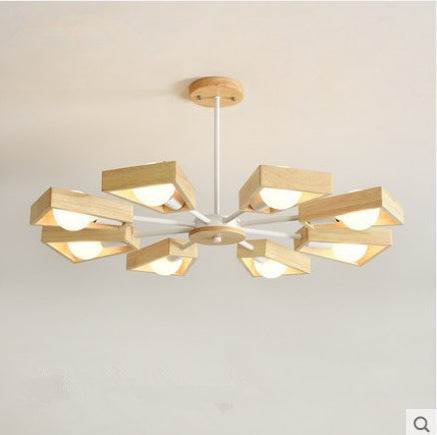 Solid wood chandelier