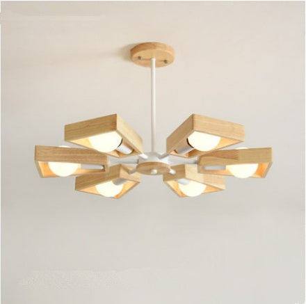 Solid wood chandelier