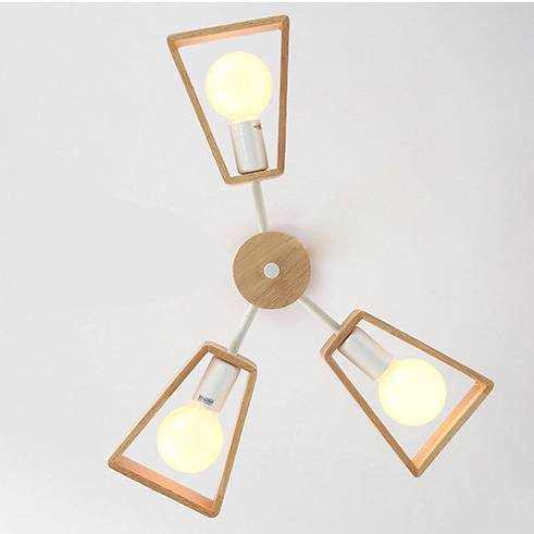 Solid wood chandelier
