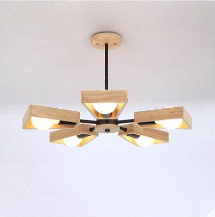 Solid wood chandelier